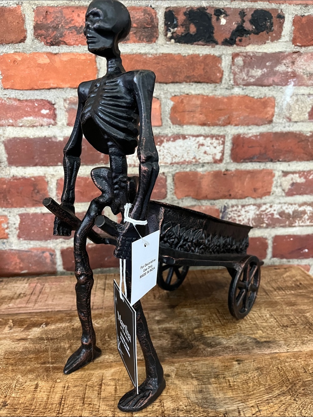 Martha Stewart Black Skeleton Wagon Sculpture
